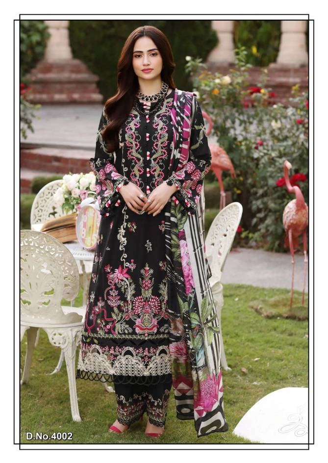 Safina Karachi Suits Vol 04 By Nafisha Karachi Cotton Dress Material Wholesale Price In Surat
